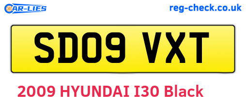 SD09VXT are the vehicle registration plates.