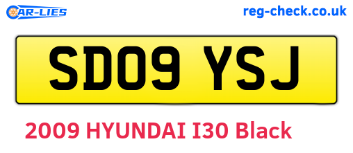 SD09YSJ are the vehicle registration plates.