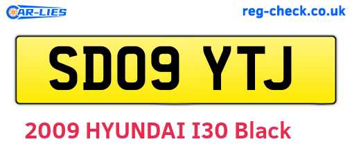 SD09YTJ are the vehicle registration plates.