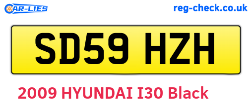 SD59HZH are the vehicle registration plates.