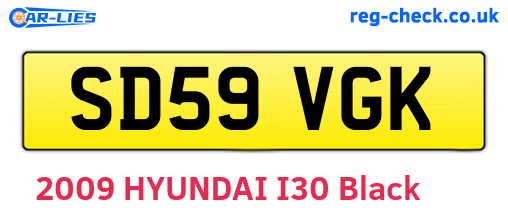 SD59VGK are the vehicle registration plates.