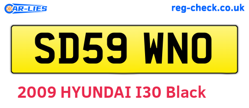 SD59WNO are the vehicle registration plates.
