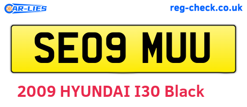 SE09MUU are the vehicle registration plates.