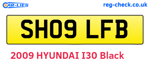 SH09LFB are the vehicle registration plates.