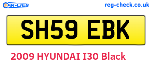 SH59EBK are the vehicle registration plates.