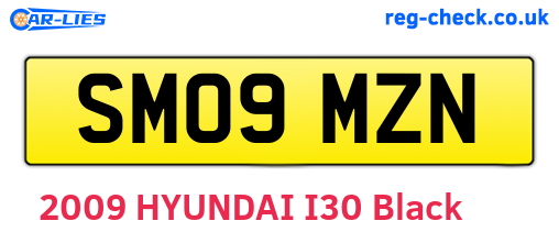 SM09MZN are the vehicle registration plates.
