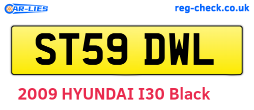 ST59DWL are the vehicle registration plates.