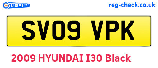 SV09VPK are the vehicle registration plates.
