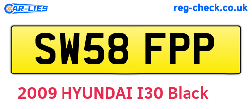 SW58FPP are the vehicle registration plates.