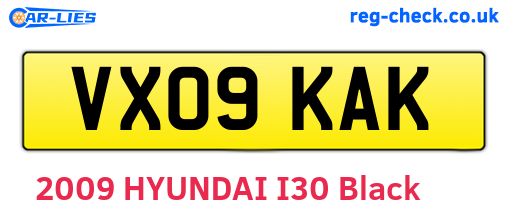 VX09KAK are the vehicle registration plates.