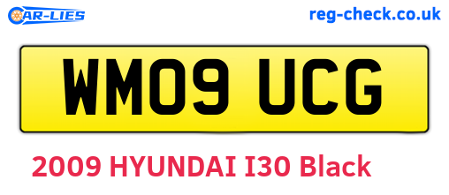 WM09UCG are the vehicle registration plates.