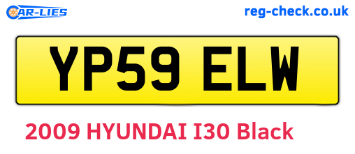 YP59ELW are the vehicle registration plates.