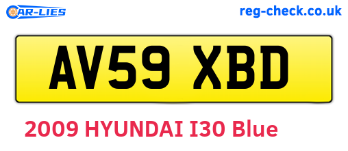 AV59XBD are the vehicle registration plates.