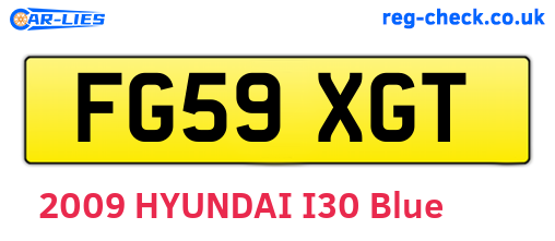 FG59XGT are the vehicle registration plates.
