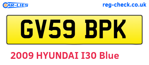 GV59BPK are the vehicle registration plates.