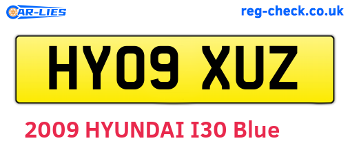 HY09XUZ are the vehicle registration plates.