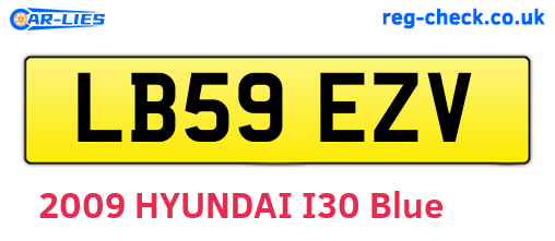 LB59EZV are the vehicle registration plates.