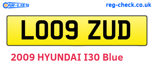 LO09ZUD are the vehicle registration plates.