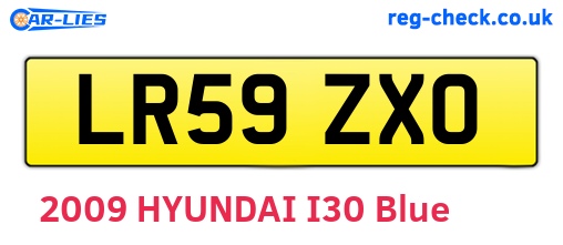 LR59ZXO are the vehicle registration plates.