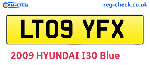 LT09YFX are the vehicle registration plates.