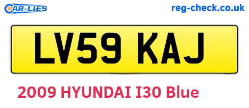 LV59KAJ are the vehicle registration plates.