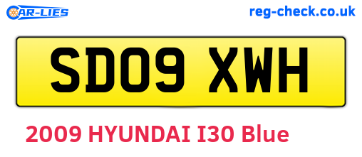SD09XWH are the vehicle registration plates.