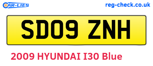 SD09ZNH are the vehicle registration plates.