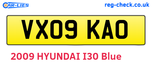 VX09KAO are the vehicle registration plates.
