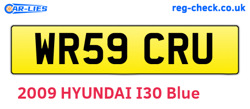 WR59CRU are the vehicle registration plates.