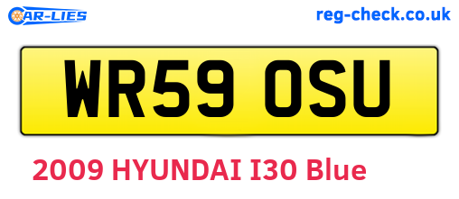 WR59OSU are the vehicle registration plates.