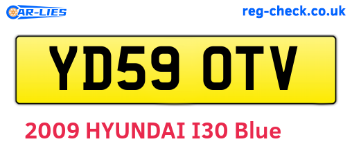 YD59OTV are the vehicle registration plates.