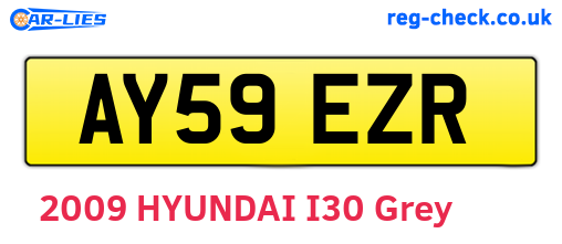 AY59EZR are the vehicle registration plates.