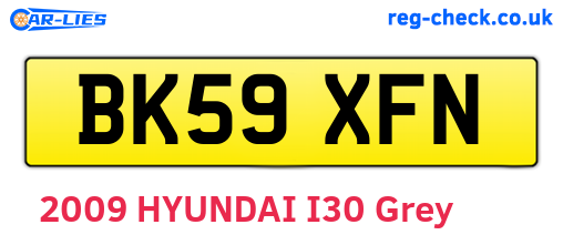 BK59XFN are the vehicle registration plates.