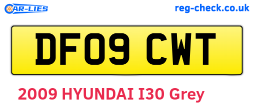 DF09CWT are the vehicle registration plates.