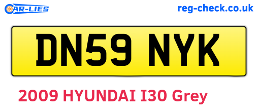 DN59NYK are the vehicle registration plates.