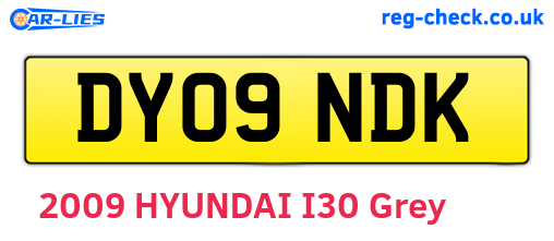 DY09NDK are the vehicle registration plates.