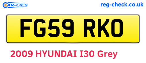 FG59RKO are the vehicle registration plates.