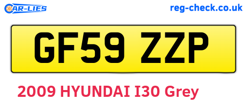 GF59ZZP are the vehicle registration plates.