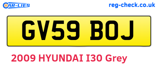 GV59BOJ are the vehicle registration plates.