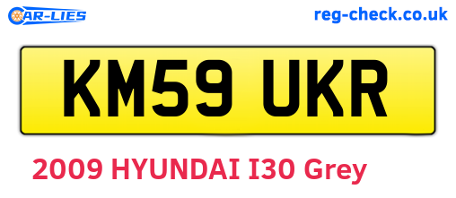 KM59UKR are the vehicle registration plates.