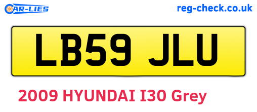 LB59JLU are the vehicle registration plates.