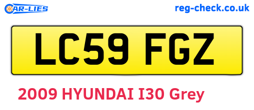 LC59FGZ are the vehicle registration plates.