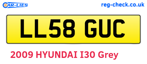 LL58GUC are the vehicle registration plates.