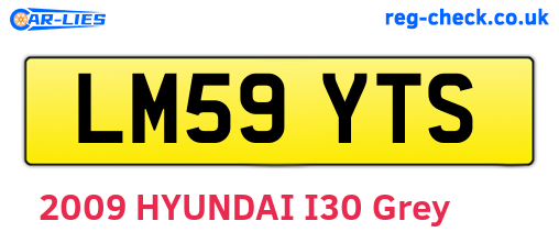 LM59YTS are the vehicle registration plates.