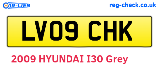 LV09CHK are the vehicle registration plates.