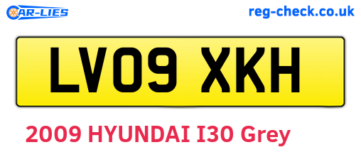 LV09XKH are the vehicle registration plates.