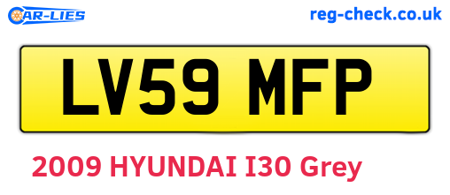 LV59MFP are the vehicle registration plates.