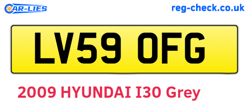 LV59OFG are the vehicle registration plates.