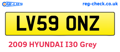 LV59ONZ are the vehicle registration plates.