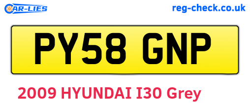 PY58GNP are the vehicle registration plates.